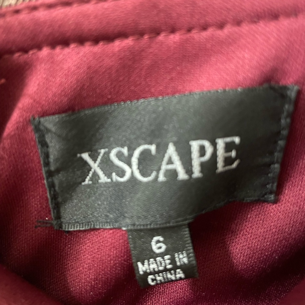 Xscape Garnet Formal Mermaid Dress with Queen Ann Neckline-Like New-True to Size - Picture 10 of 10